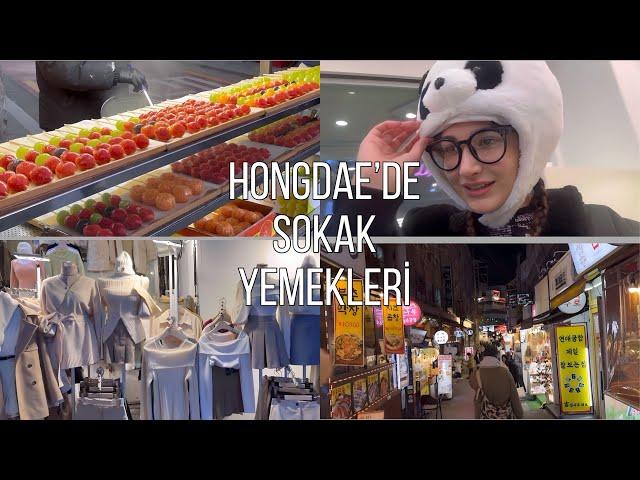 HONGDAE’DE SOKAK YEMEKLERİ!  fiyat inceleme ️, sokak dansçıları#ilaydainseoul day-2