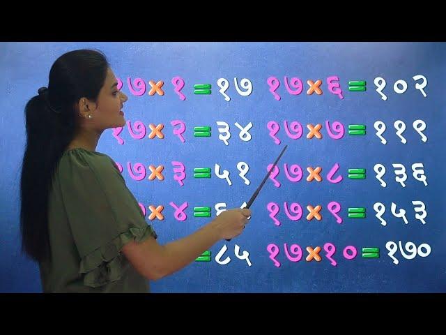 Table of 17 in Marathi | 17 चा पाढा | Multiplication Tables in Marathi | Math's Learning Video