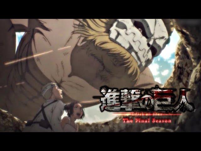 Gabi destroys Anti-Titan Train|Jaw and Cart Titan enter the battlefield|Attack On Titan Final Season