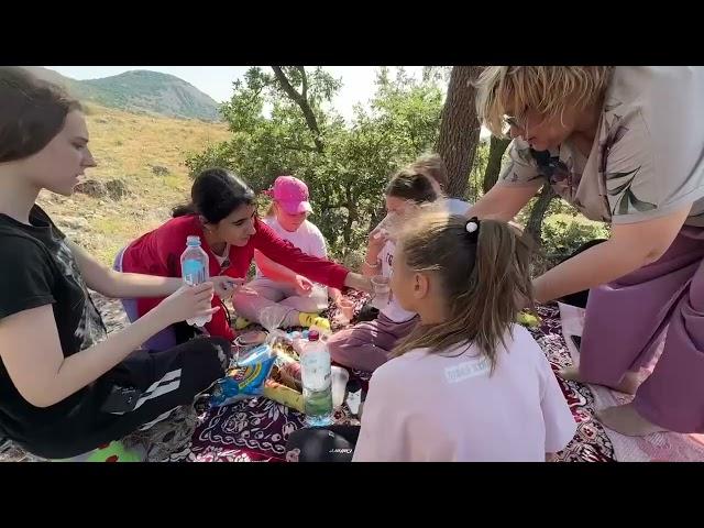 Пикник на обочине. Мы нашли место в тени. Богатовка. Крым. Лето в горах #природа #крым #горы