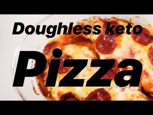 Doughless Cheesy Pepperoni Pizza by Foxxy/ KETO, Low Carb & Weight Loss Friendly