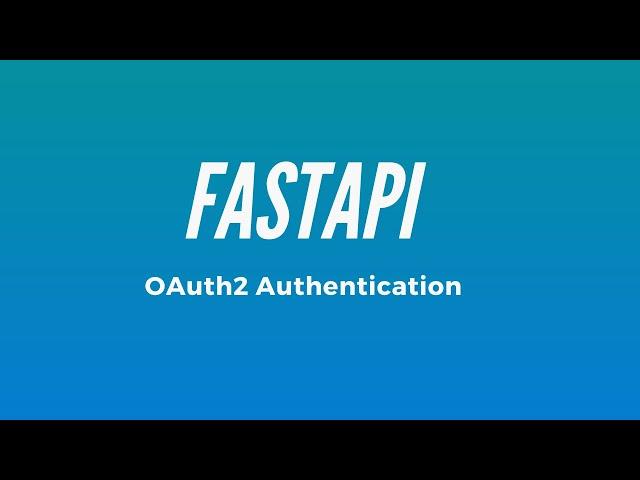 FastAPI Authentication Example With OAuth2, JSON Web Tokens and Tortoise ORM