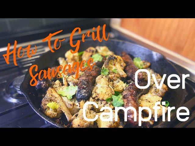 How to Grill Sausages Over Fire | Grilled Potato Wedges