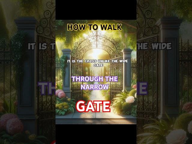 How to walk through the narrow gate. #jesus #heaven #walk #walkthrough #church #god #bible #faith