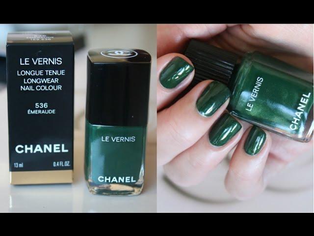 Chanel Le Vernis 536 Emeraude Application & Swatch