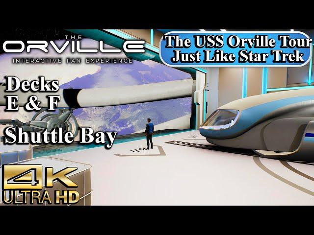 Virtual USS Orville Tour Decks E & F | Shuttle Bay | Star Trek Next Generation | 4K