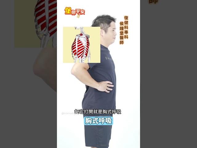 2招正確呼吸法 改善脖子痠痛 頭暈腦脹！【 堡你平安 】 侯鐘堡醫師 #shorts