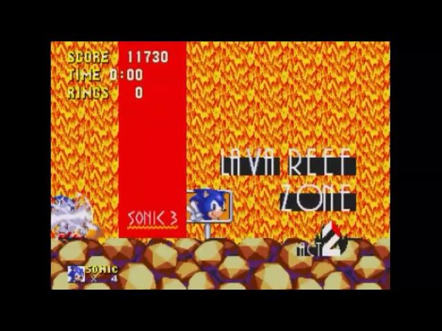 Sonic 3 COMPLETE - Lava Reef act 1.5 (MEGAGLITCH)