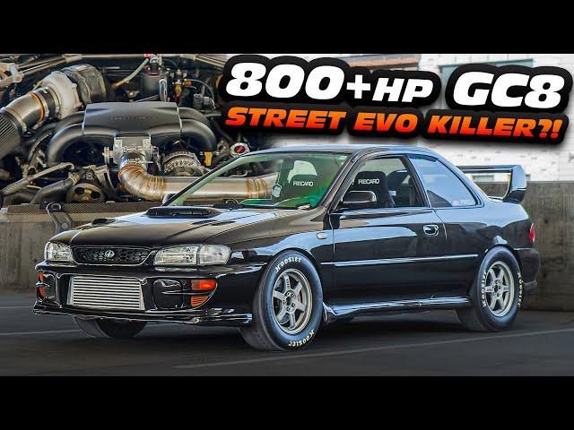 800+HP Subaru GC8 Impreza BEATS EVO on the Street! (BADDEST GC8 in the USA?!)