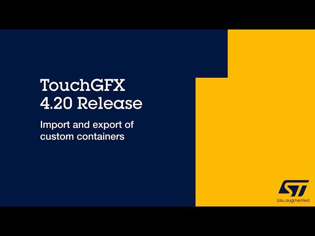 TouchGFX 4.20 Release
