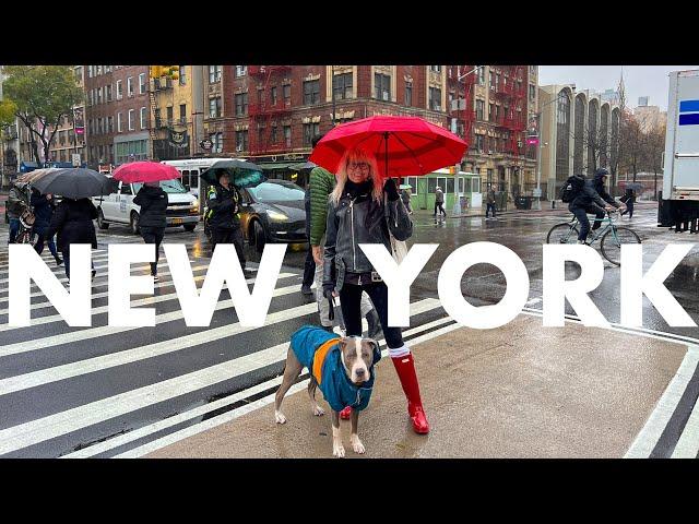 New York City LIVE Rain Walk Manhattan Greenwich Village