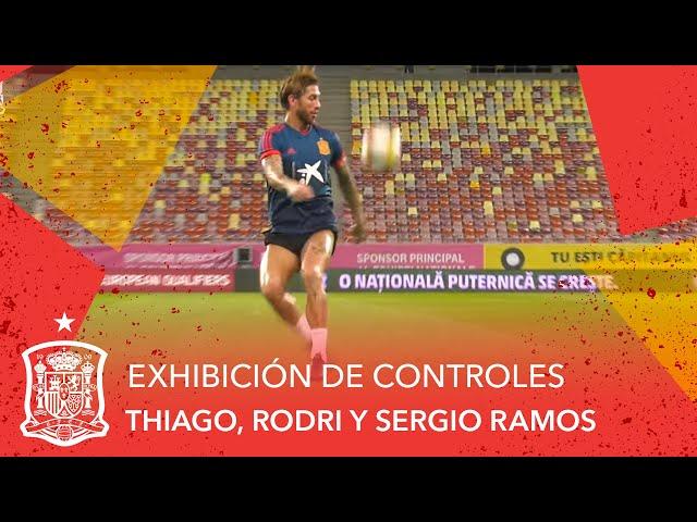 Espectacular exhibición de controles a cargo de Thiago Alcántara, Rodri y Sergio Ramos