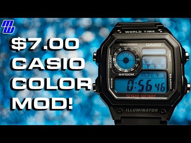 Easy Casio AE1200 Color Screen Mod! (Casio Royal)