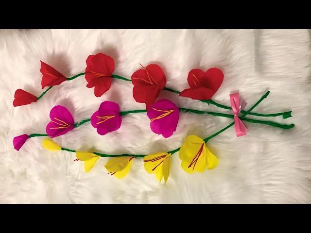 Orhidee din hartie Easy paper orchid flower/DIY flowers