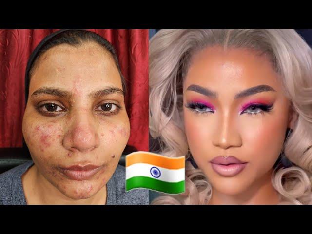 Indian  To Nigerian Bridal Makeup  Long Lasting  Pigmentation Skin Makeup / Makeup Tutorial ️