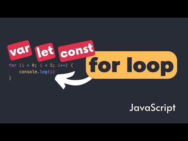 How for loop works with var, let, and const in JavaScript