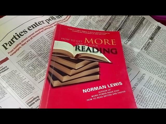 How to get More out of your reading, a book by Norman Lewis