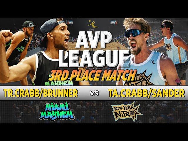 Ta.Crabb/Sander vs Tr.Crabb/Brunner | New York Nitro vs. Miami Mayhem AVP League 3rd Place Match