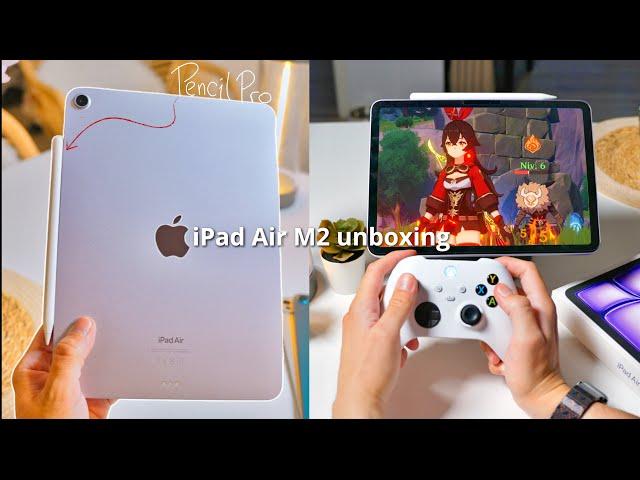 iPad Air 2024 (M2) Unboxing | apple pencil pro + accesorios