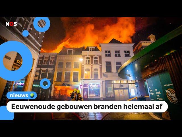 Grote brand in Arnhem: nog niet geblust en instortings-gevaar