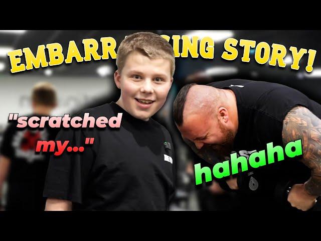 Eddie Hall and Son Max Tell Embarrassing Story