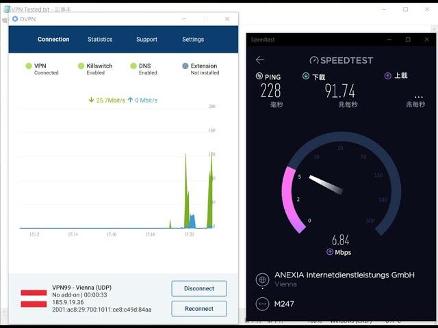 【OVPN】Review Austria Speed Test ️️️️