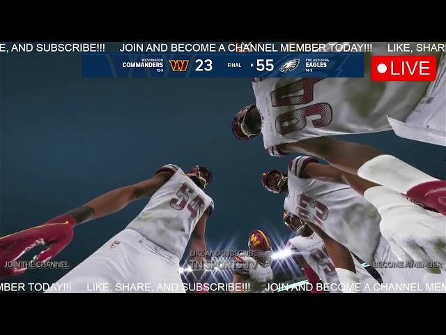 LIVE : Washington Commanders Vs Philadelphia Eagles | NFL Playoffs Scoreboard | Madden NFL 25