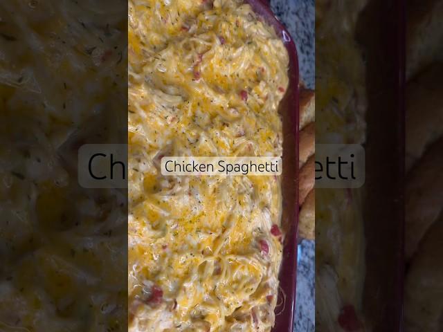 This Chicken Spaghetti is my family’s favorite meal. #chickenrecipe  #chickenspaghetti #dinner