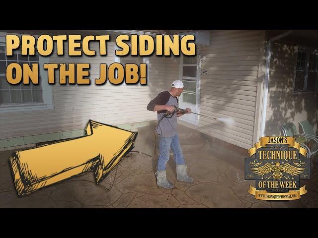 How to Protect Siding WITHOUT Plastic! (Dish Soap)