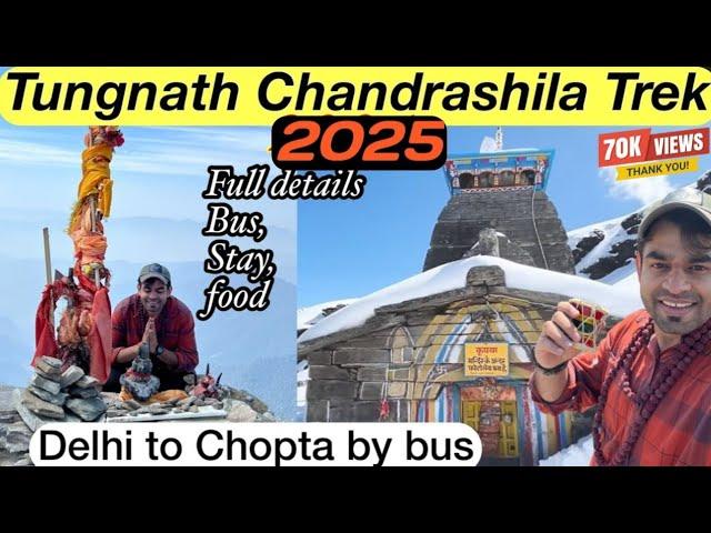 Tungnath and Chandrashila trek 2025 | Delhi to Chopta by bus Full details #tungnath #vlog