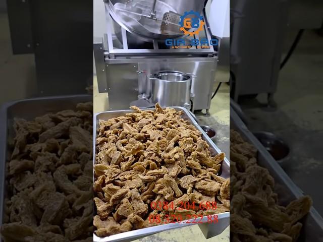 Máy vắt tách nước tách dầu thực phẩm chay trước và sau khi chiên, Máy chiên sườn non chay tự động