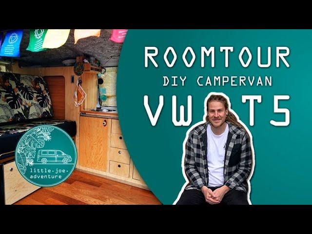 Roomtour DIY Campervan VW T5 | Mit Ausziehbett | Outdoor-Dusche / Küche | Solar- und Landstrom