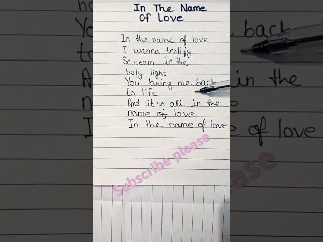 Bebe rexha in the name of love lyrics #inthenameoflove#lyrics#beberexha#shorts.