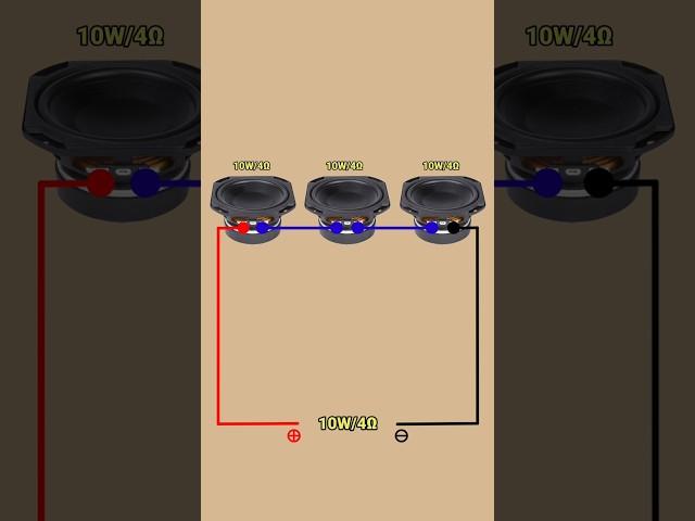 Speaker series connection #electronics #diy #shorts