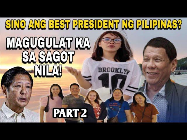 Who is the most popular president in the Philippines? Kalye Survey Part 2  #fyp #ofw