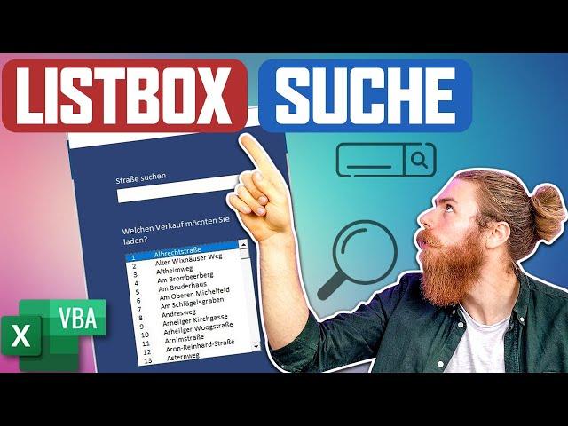 Suchen wie Google: Suchfunktion für ListBox programmieren (+ kostenloser Download) | Excel VBA