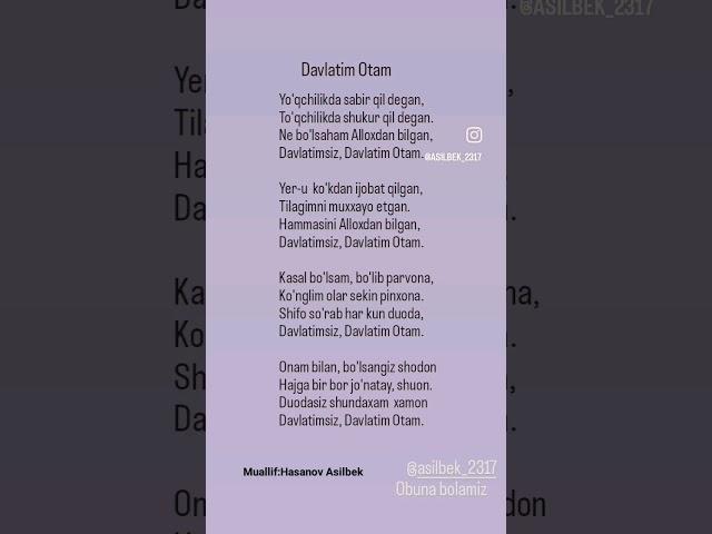 Ota haqida ajoyib sher