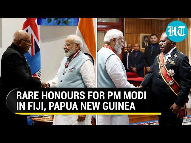 PM Modi conferred with highest civilian honours by Fiji, Papua New Guinea | Watch