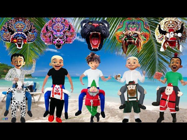 Upin Ipin dan teman-teman bermain barongan devil