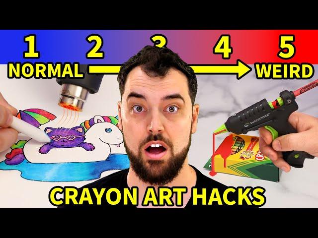 Testing Crayon Art Hacks (but they keep getting weirder)