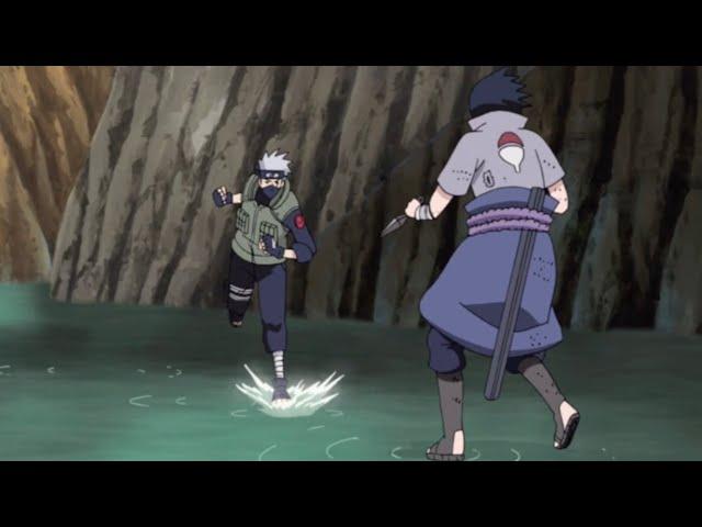 Kakashi v.s Sasuke Taijutsu | Naruto Shippuden English Sub
