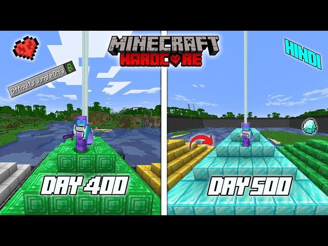 I Survived 500 Days in Jungle Only World in Minecraft Hardcore (Hindi)