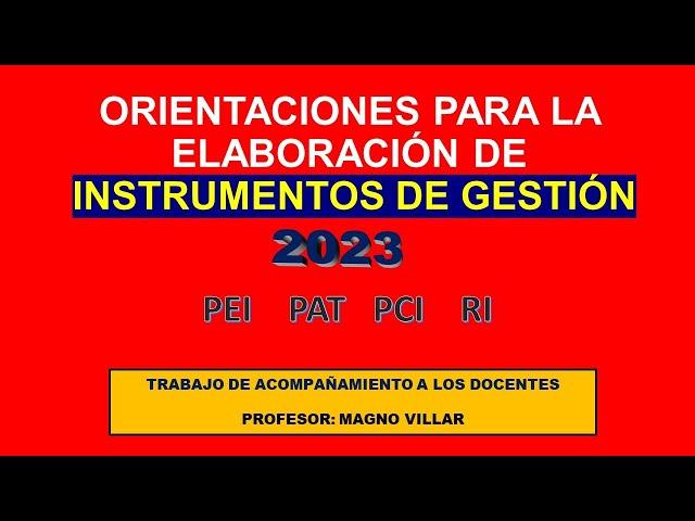 ¿Conoces los Instrumentos de Gestión Educativa?