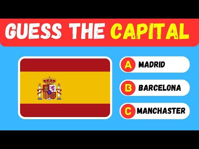 Guess 50 CAPITAL CITIES of the WORLD  General Knowledge | Quiz Time KH