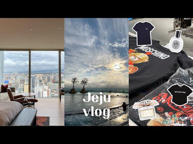 (eng) Jeju VLOG | Staycation at Grand Hyatt, shopping | Moschino, A.P.C, Diptyque, Chloe Unboxing