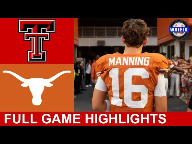 #7 Texas vs Texas Tech (Arch Manning College Debut) | Week 13 | 2023 College Football Highlights