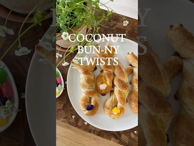 Coconut Bun-ny Twists are a sweet and easy Easter recipe!  #easterdessert #baking #coconutbun