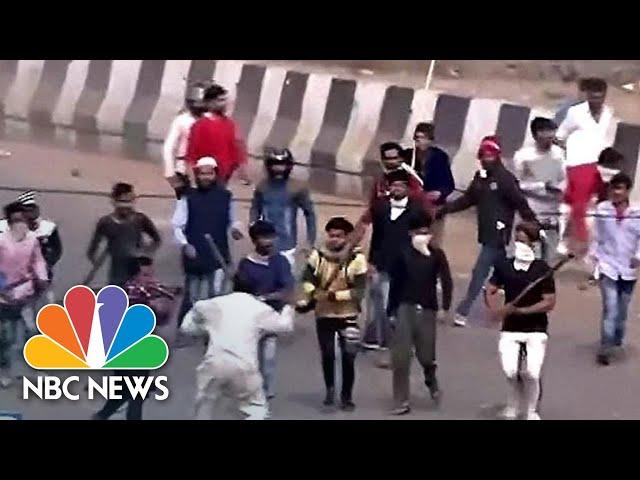 Violence Erupts On The Streets Of New Delhi Over Controversial Citizenship Law | NBC News