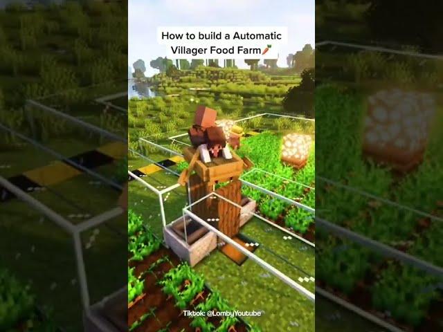 Minecraft: Automatic Villager Food Farm | #shorts