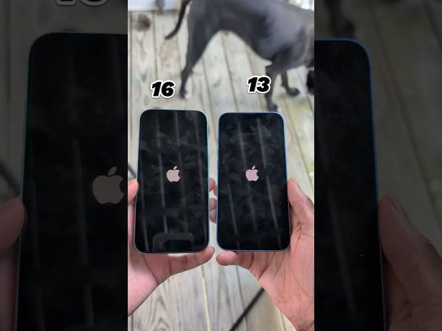 iPhone 13 VS iPhone 16 boot up Test